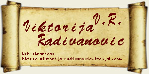 Viktorija Radivanović vizit kartica